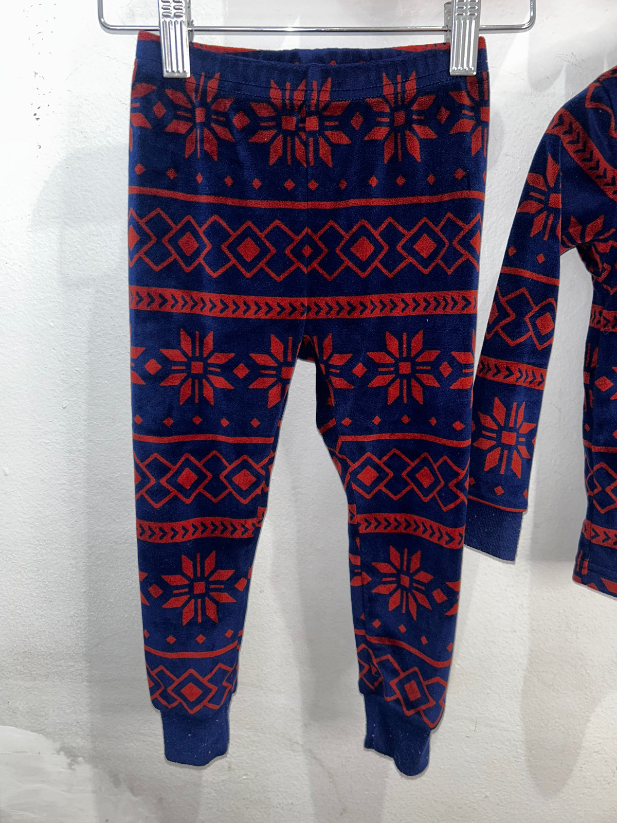 Blue and copper fleece pyjamas 2y