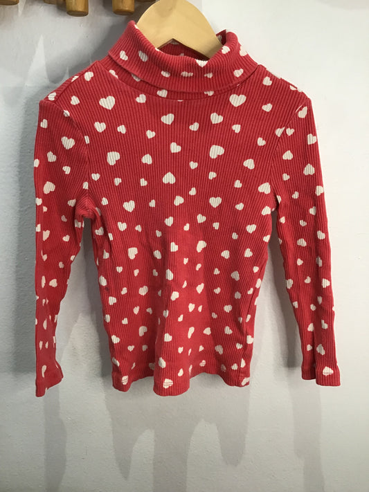 Turtleneck red hearts 4y*