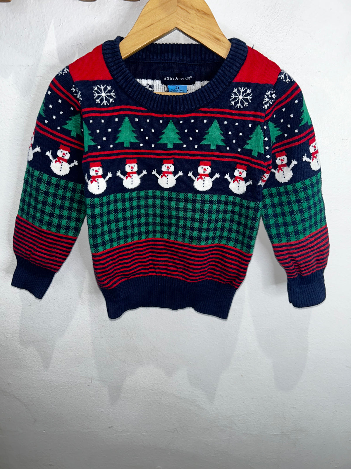 Winter theme sweater 2y