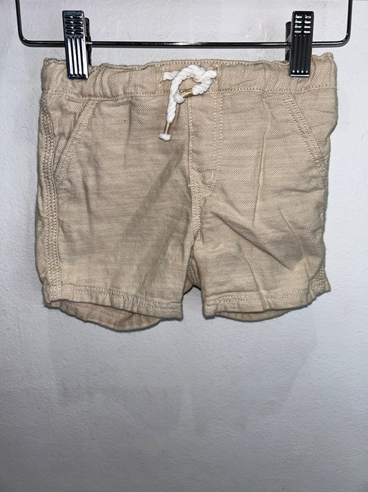 Beige soft cotton shorts 12-18m