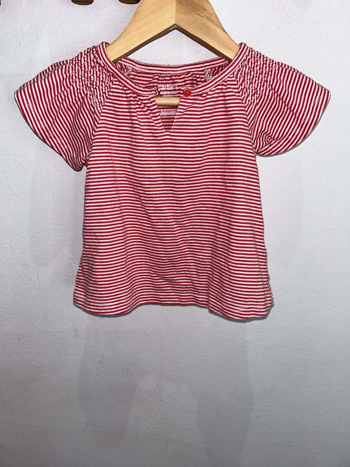 Red striped tee 12m