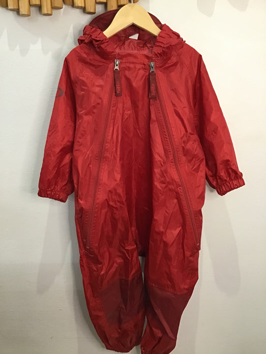 Tuffo red rainsuit 3y