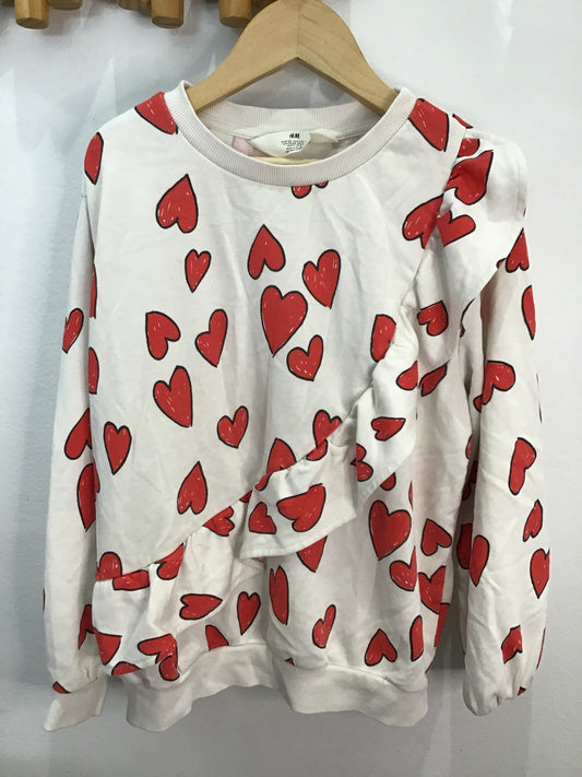 Pullover drawn hearts 8-9y