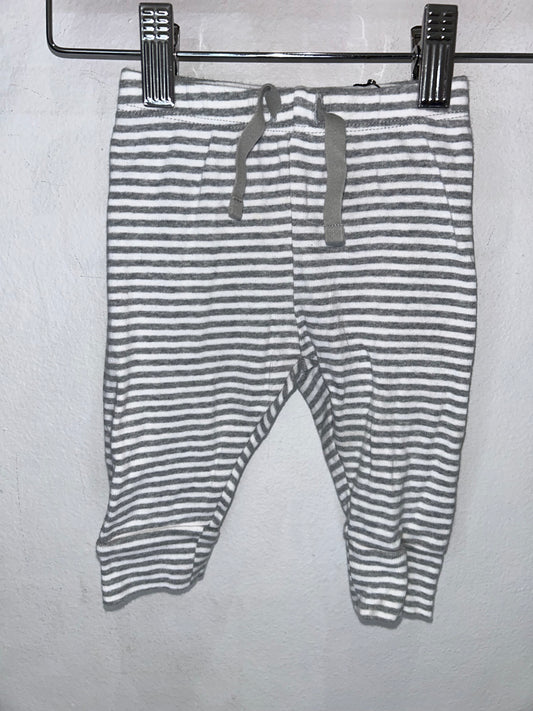 Grey checkered cotton pants 3-6m