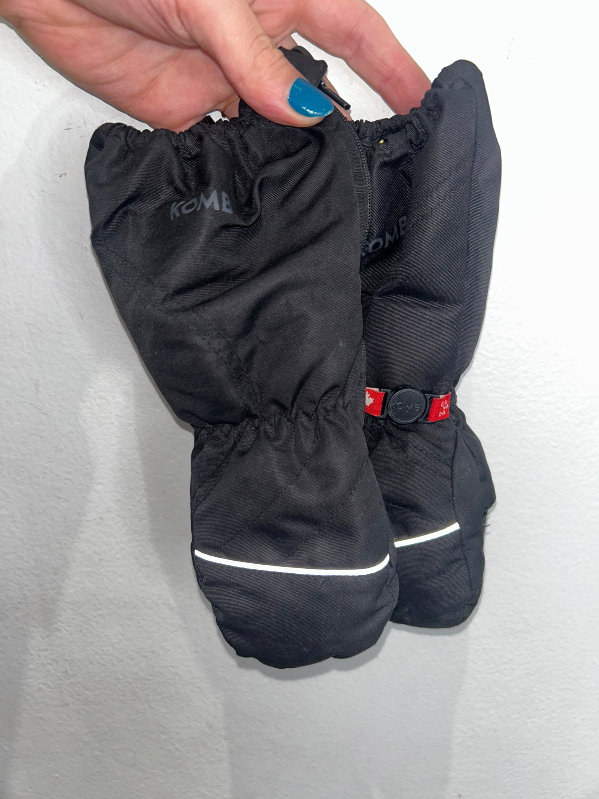 Kombi black mitters 4-5y