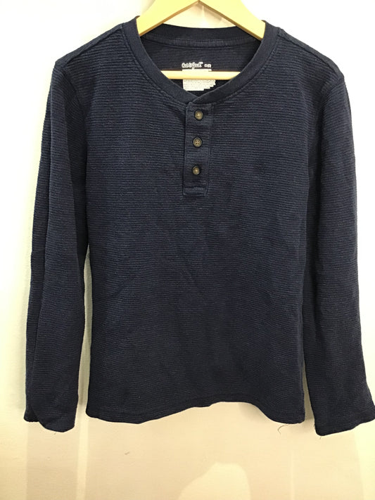Tee navy texture henley 8y