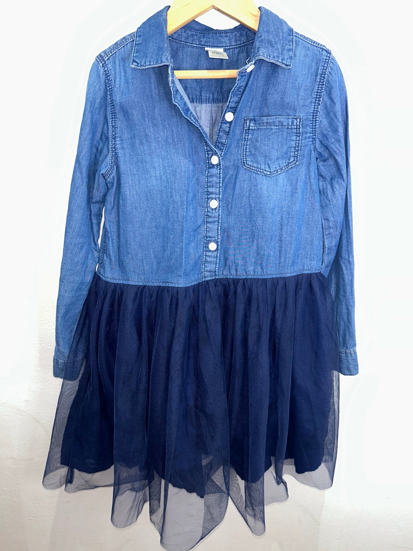 Denim and tulle dress 6y