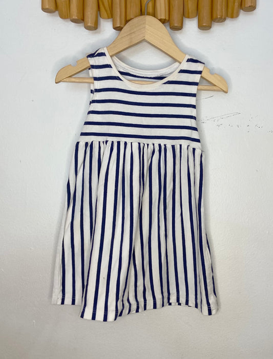 Blue stripes dress 18-24m