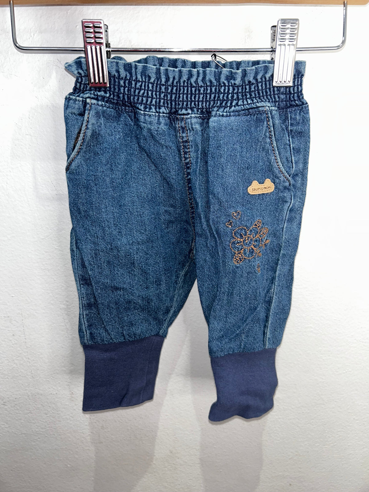 Souris mini jogger jeans 3-6m