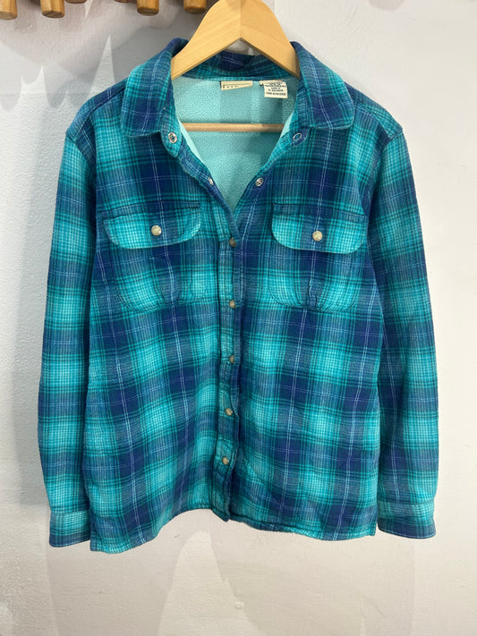 LL Bean fleece lined flannel shirt 10-12y