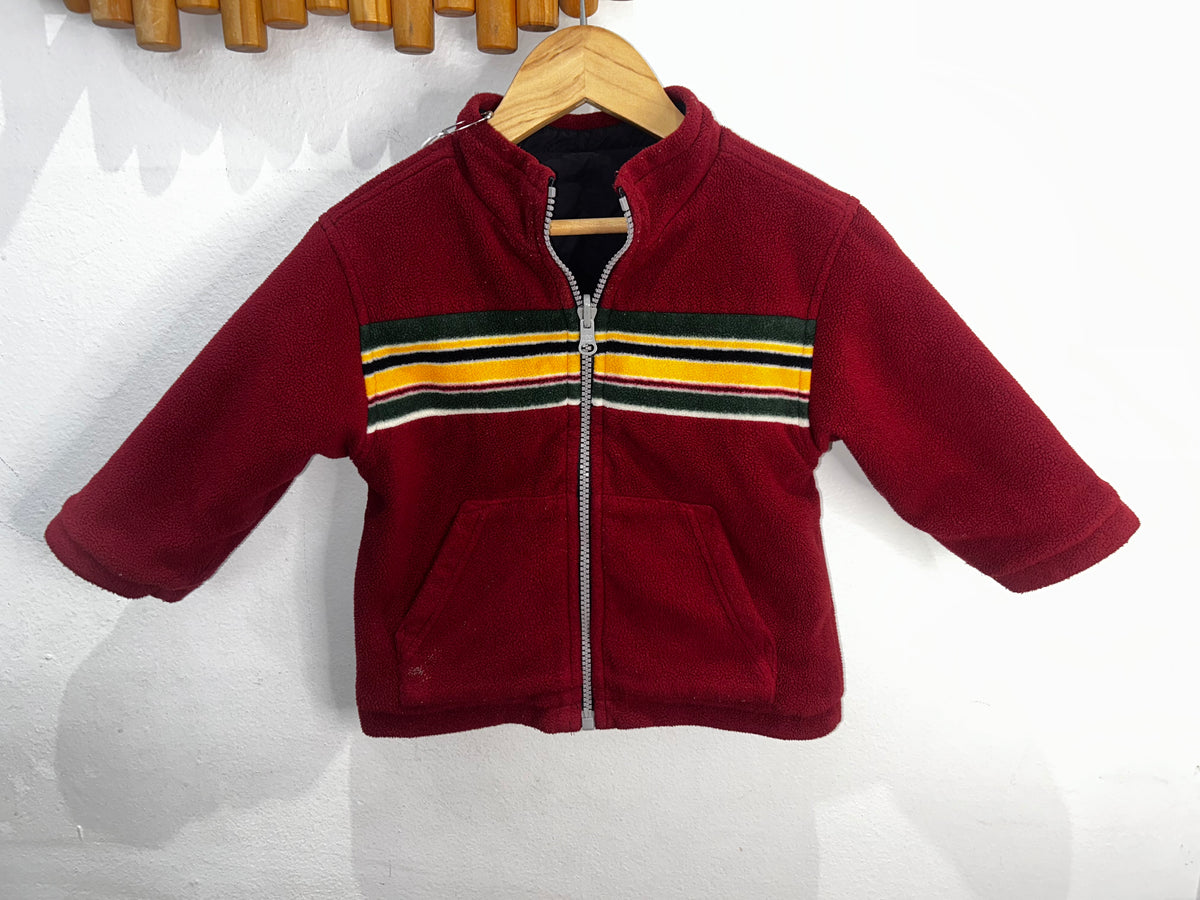 Reversible maroon and navy fleece 2y