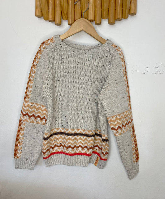 Souris Mini grey knit sweater 6y