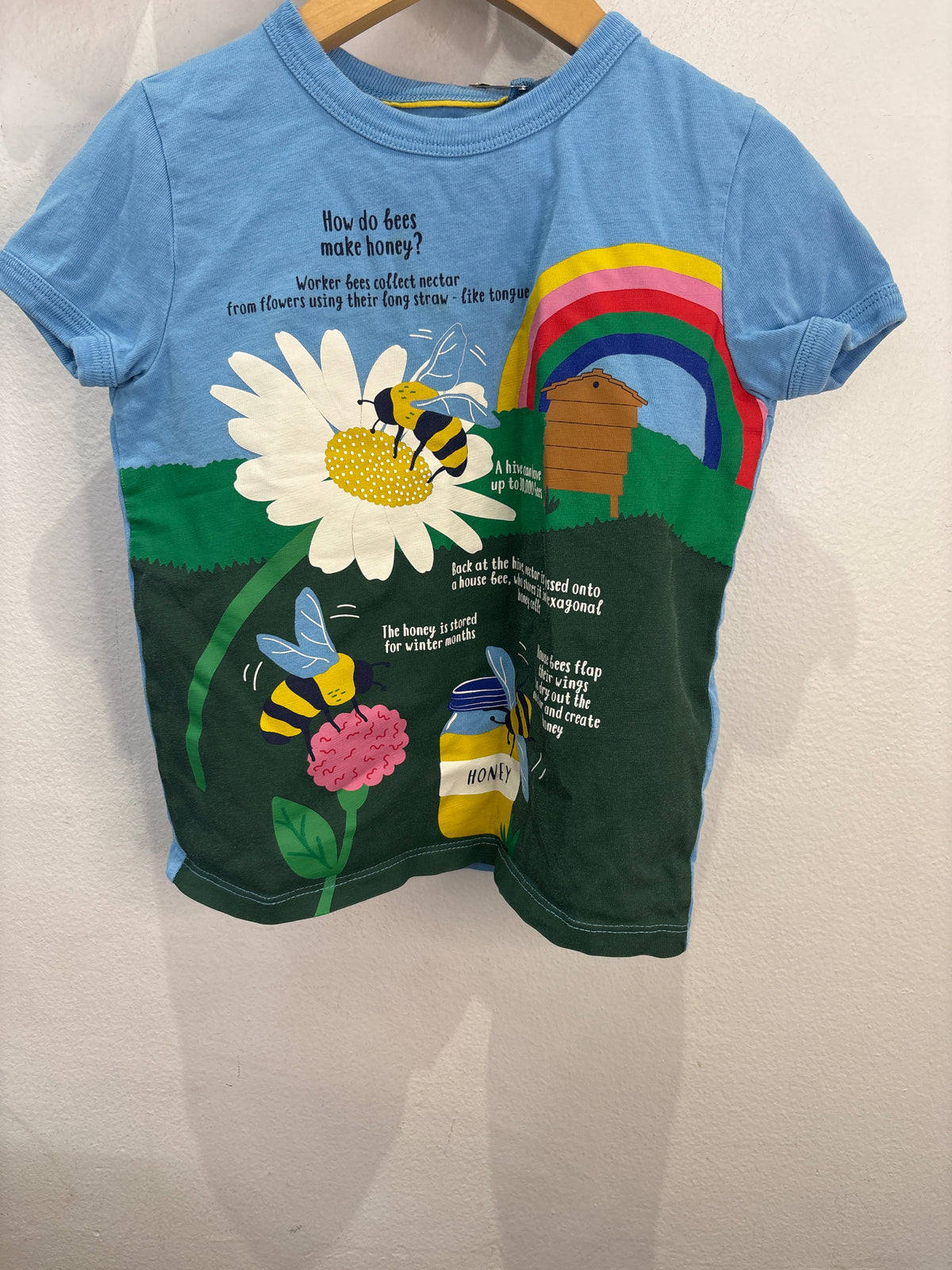 Boden honey bees tee 4-5y