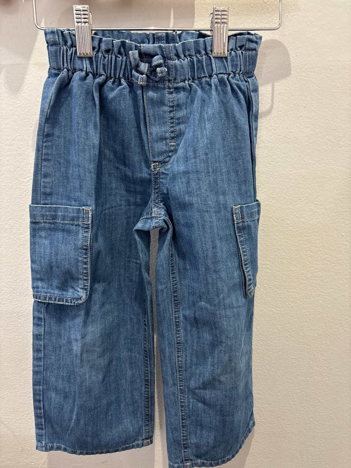 Wide leg chambray pants 4y