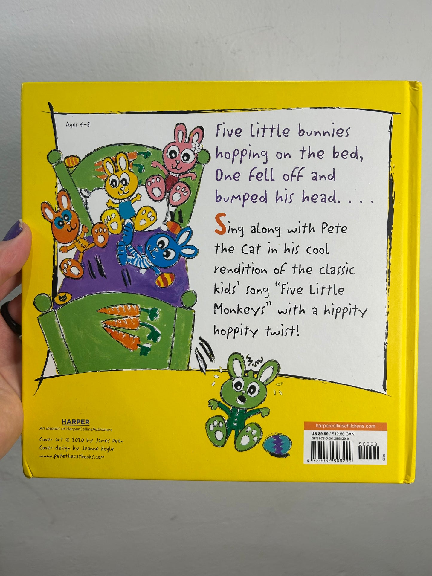 Pete the Cat five little bunnies