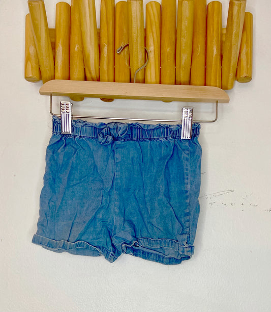 Chambray paper-bag shorts 2y