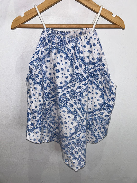 Blue print tanktop 8y