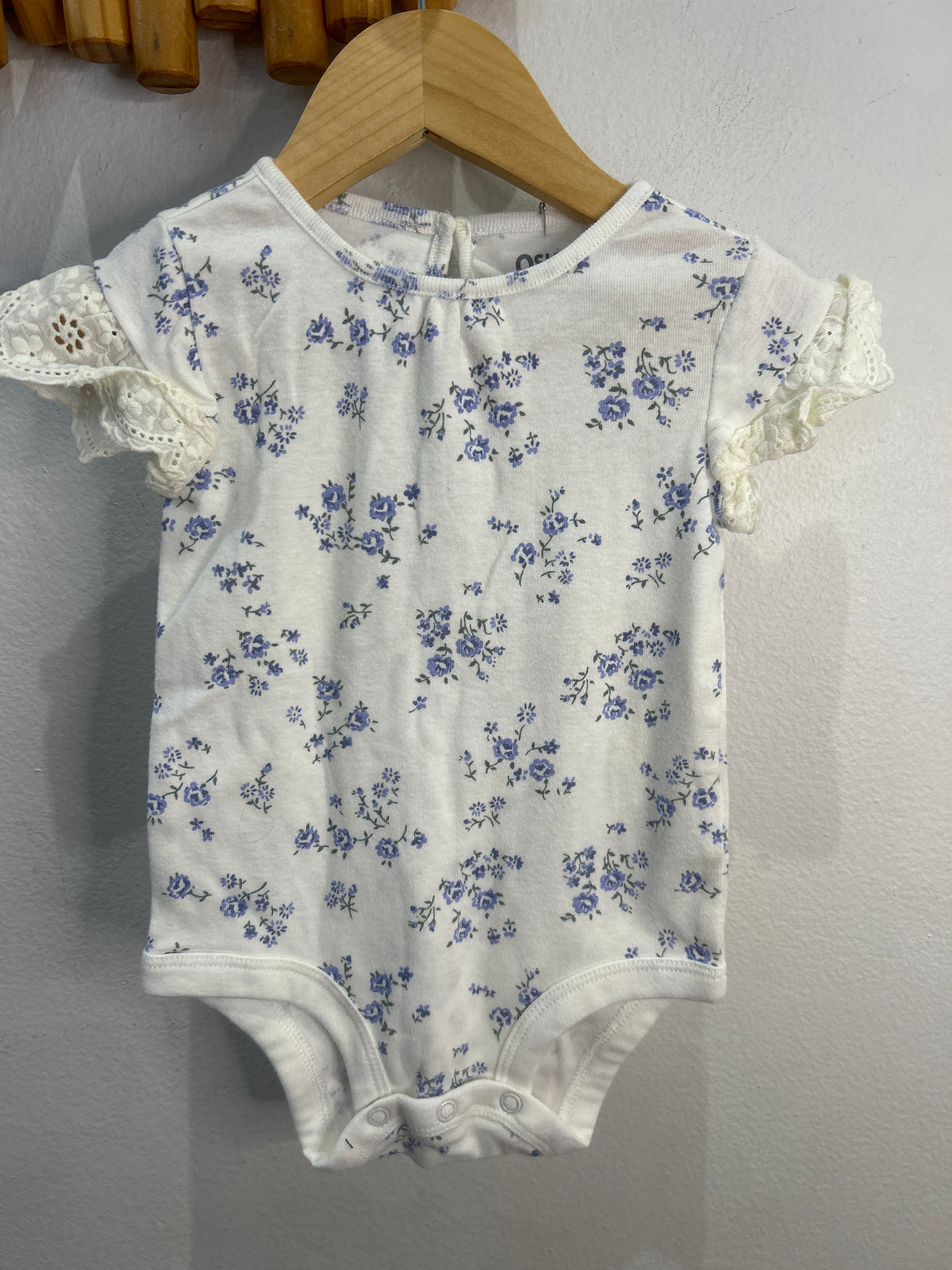 Blue flowers onesie 12m