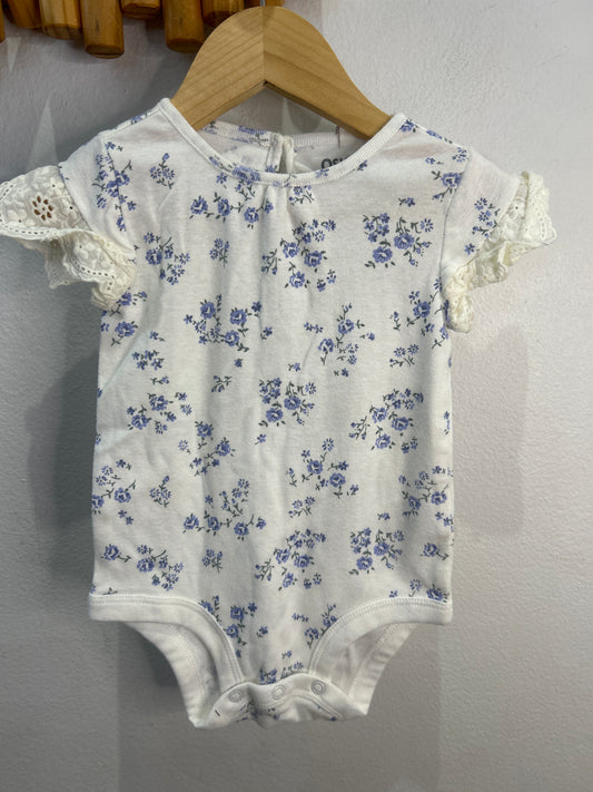 Blue flowers onesie 12m