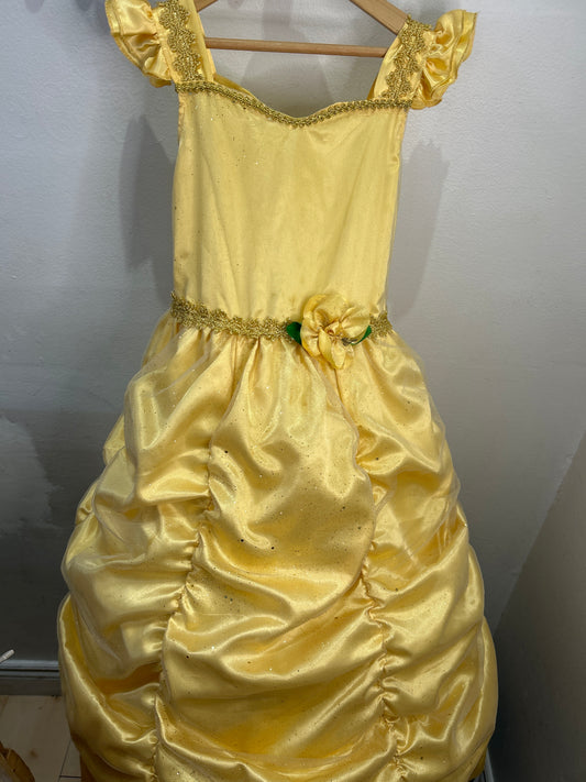 Belle dress with hoop skirt 7-8y