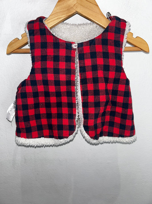 Red checkered vest 12m