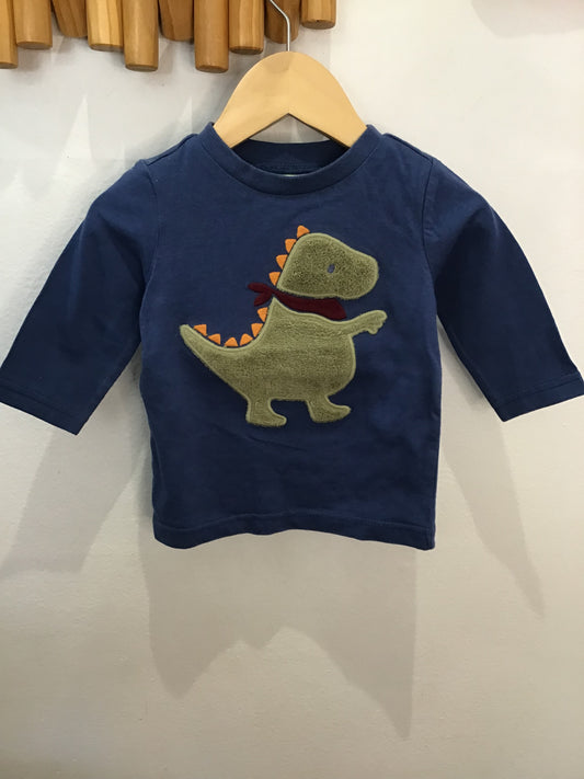 Tee texture dino 3-6m NEW