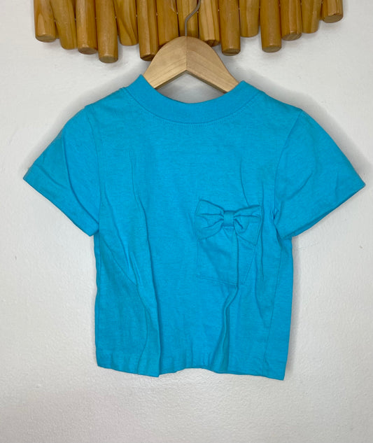 Vintage blue bow tee 12m