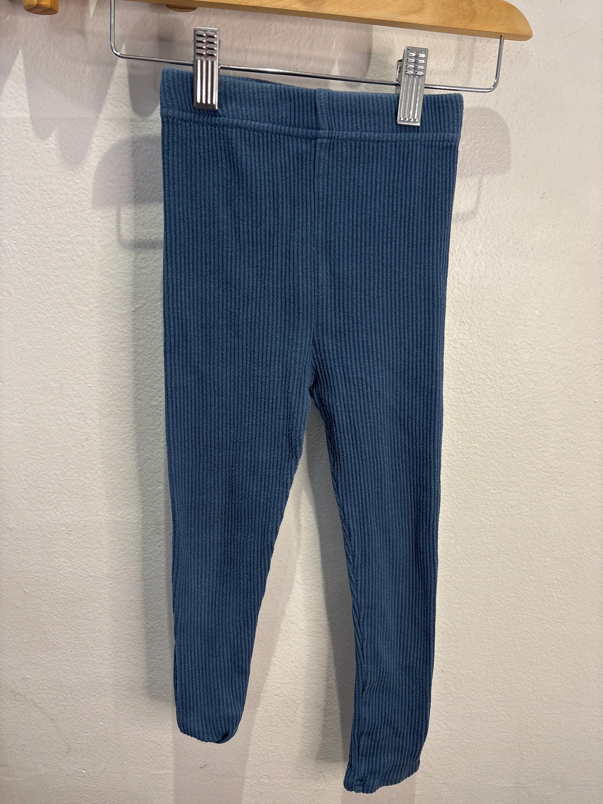 Kindly ribbed leggings teal 5-6y*