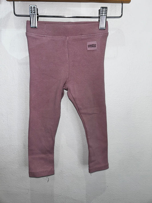 Mauve ribbed pants 2y