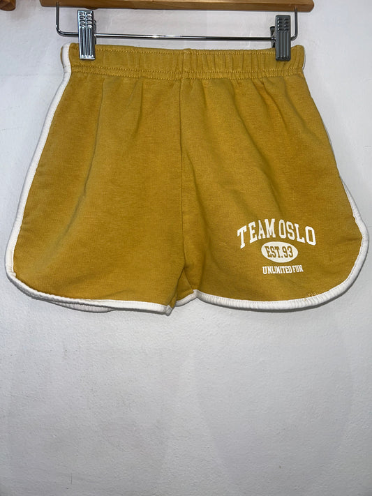 Yellow gym shorts 10y