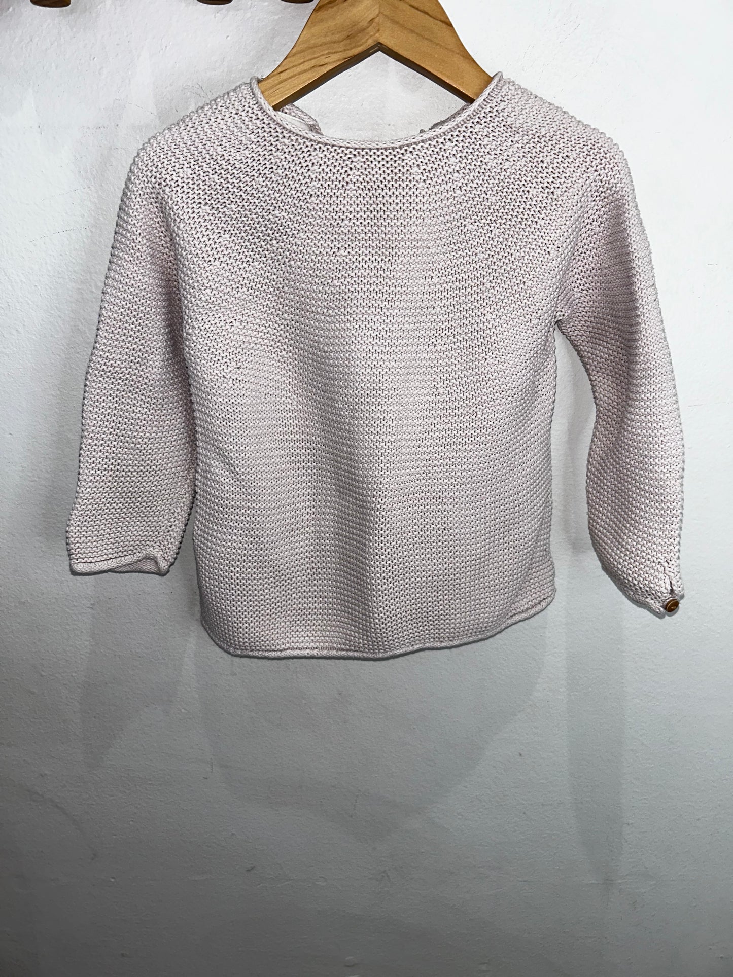 Light pink square knit sweater 18-24m