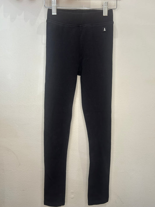 Black thick ribbed leggings 9y