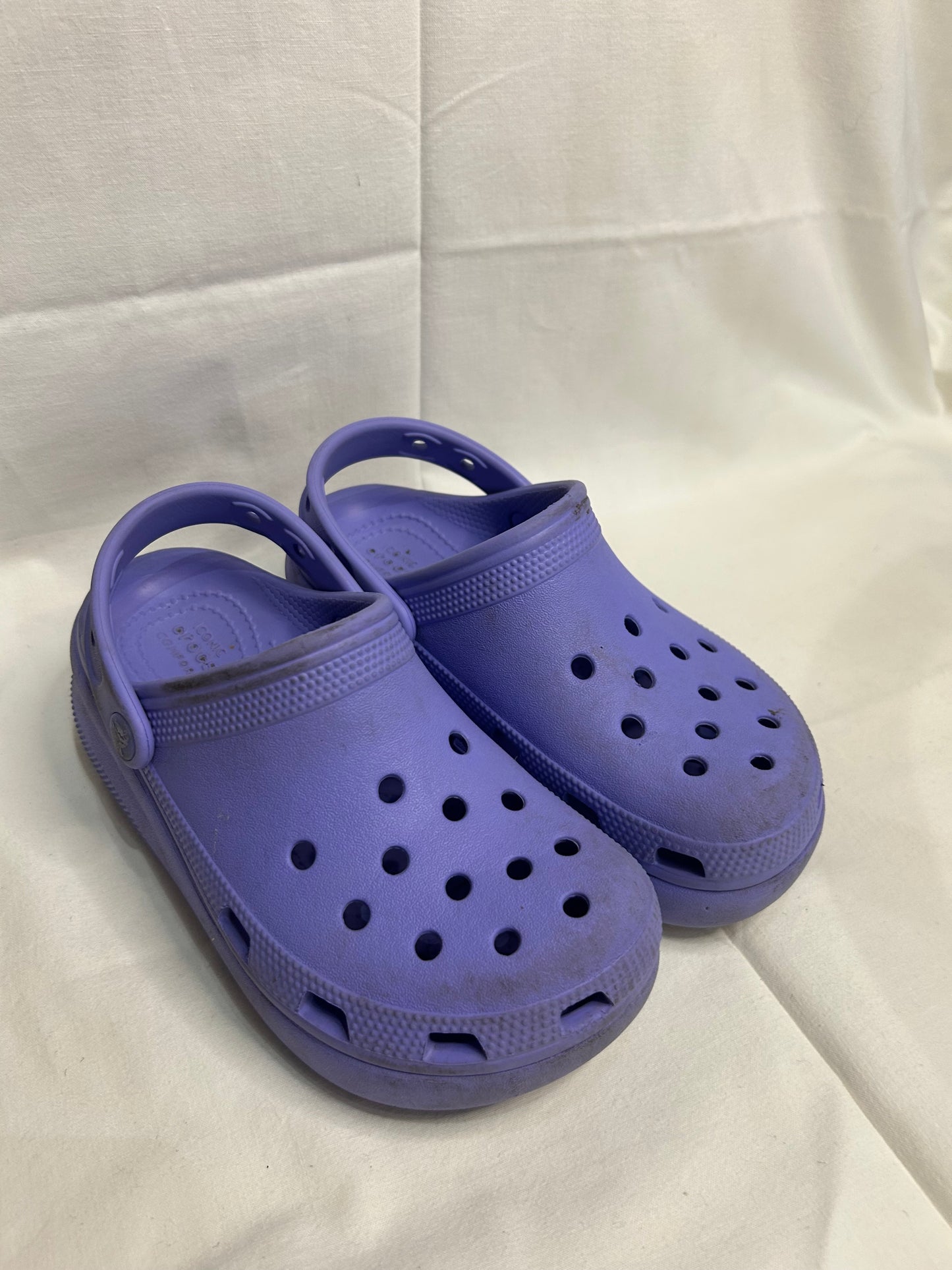 Y2 purple platform Crocs