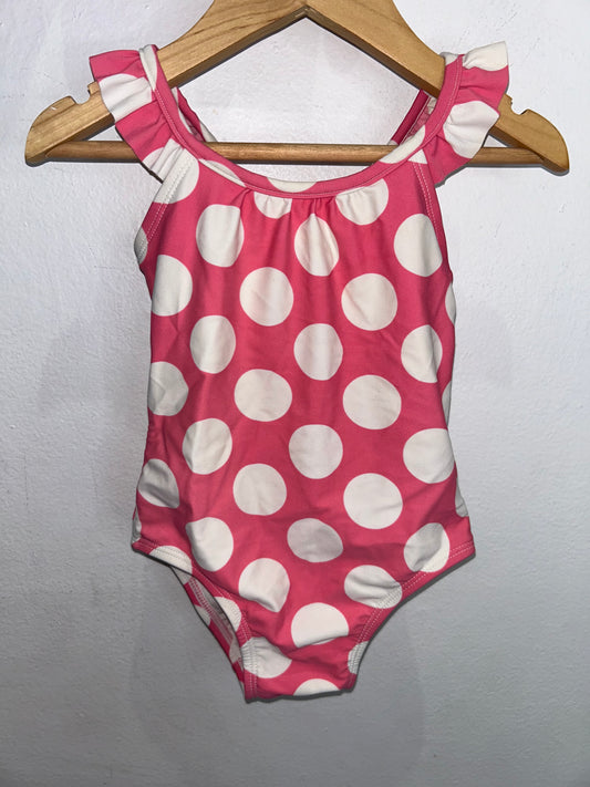Pink dots swimsuit 2y
