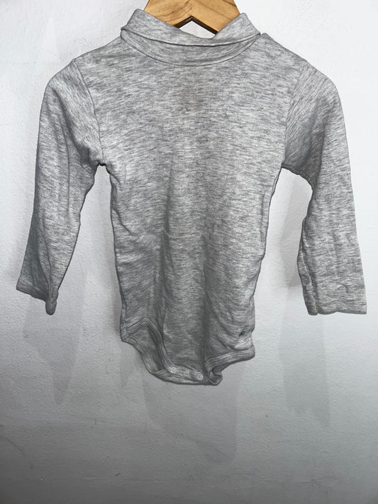 Grey turtleneck onesie 24m