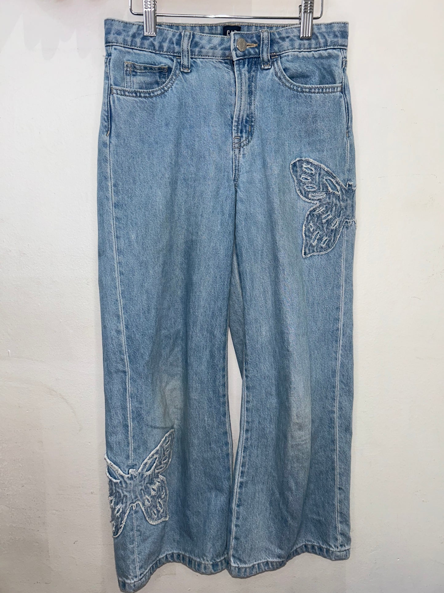 Butterfly wide leg jeans 12y