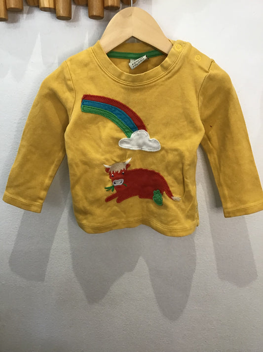 Longsleeve Frugi cow 6-12m