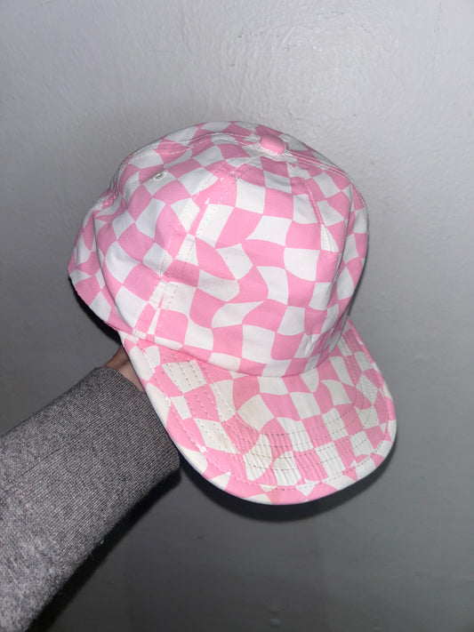 Pink swirly water resistant cap 4-8y
