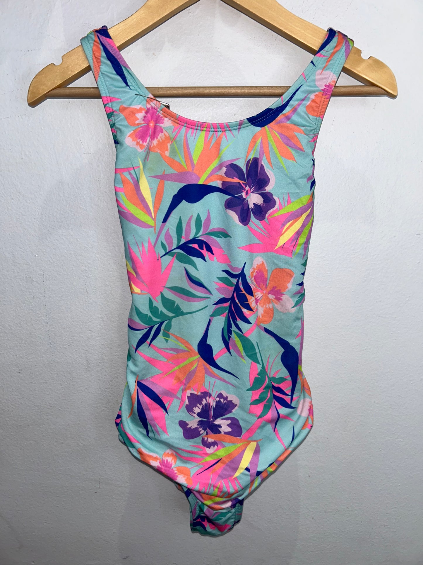 Neon flowers swimsuit 7y