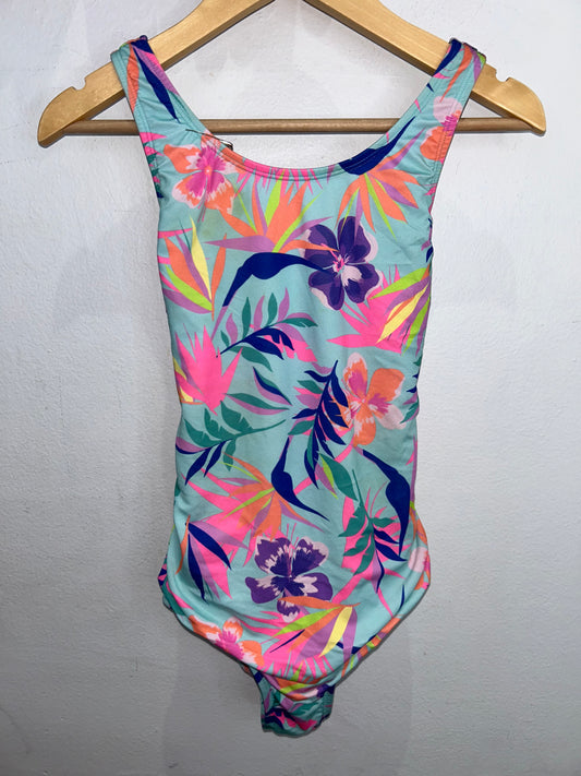 Neon flowers swimsuit 7y