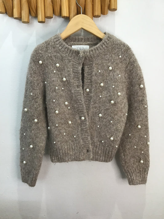 Pearls knit cardigan 7y