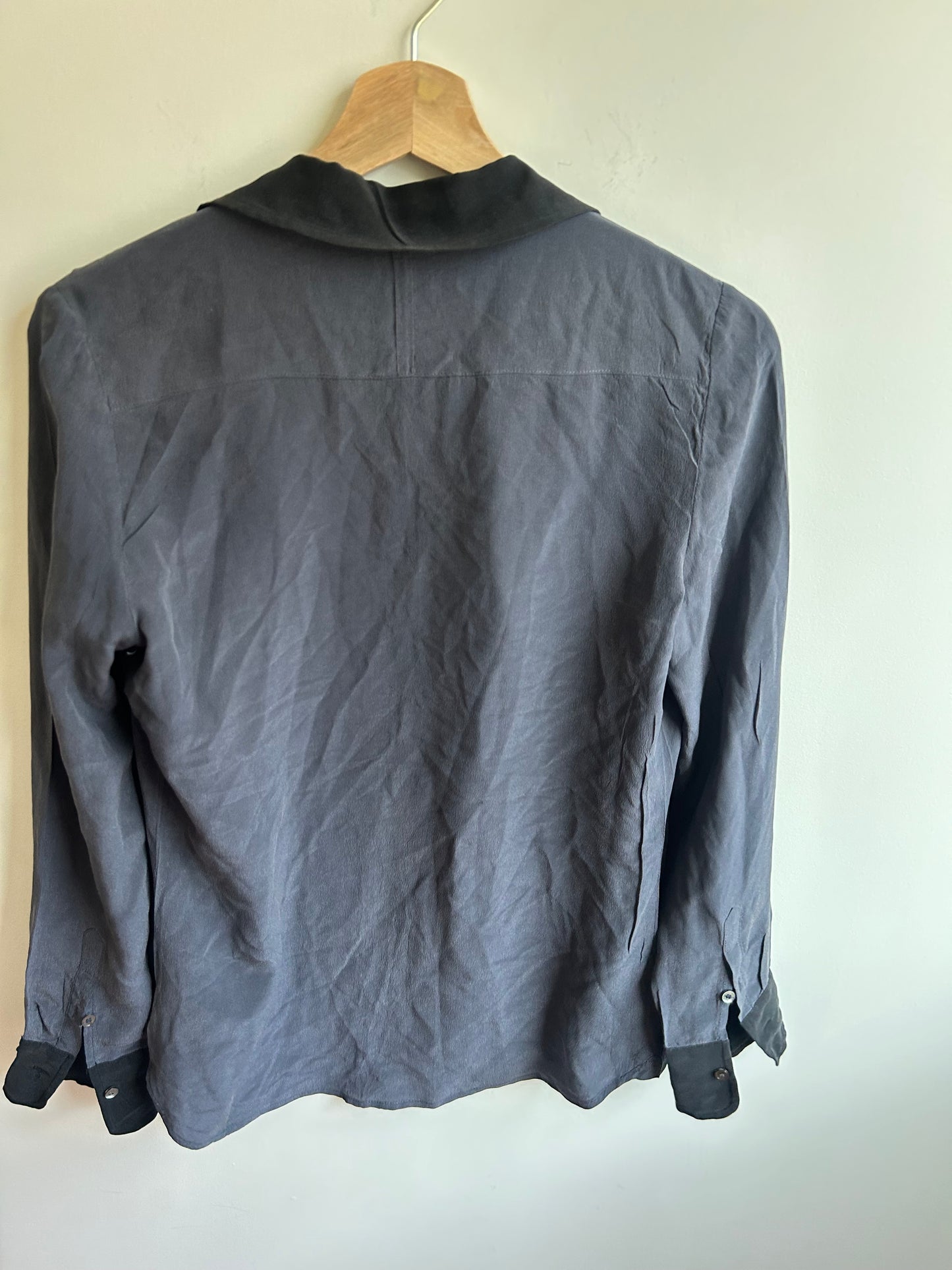 Pure silk grey shirt XS