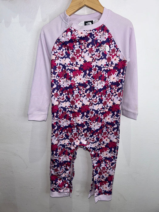 The North Face floral romper 18-24m