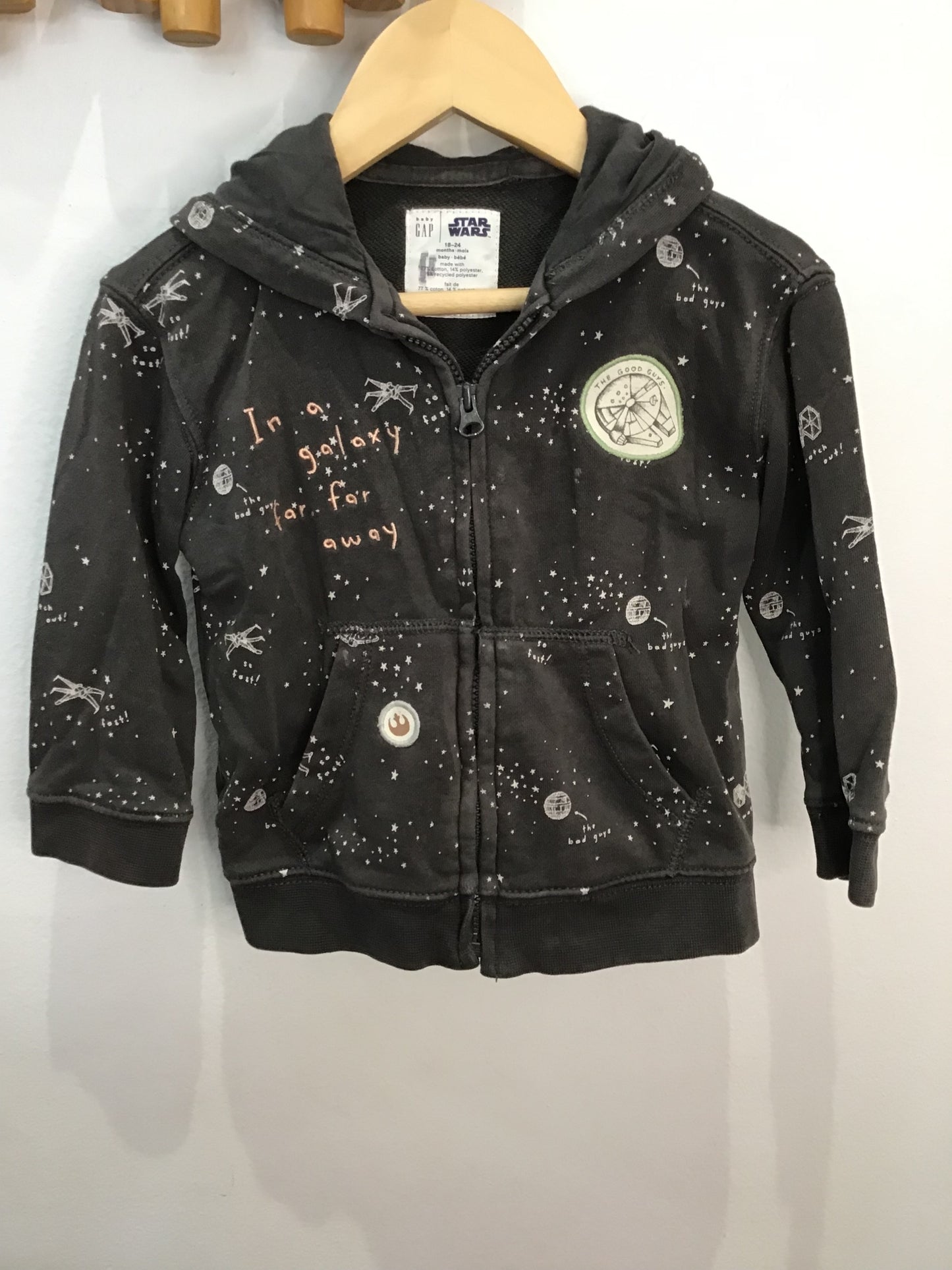 Sweatshirt galaxy far far away 18-24m