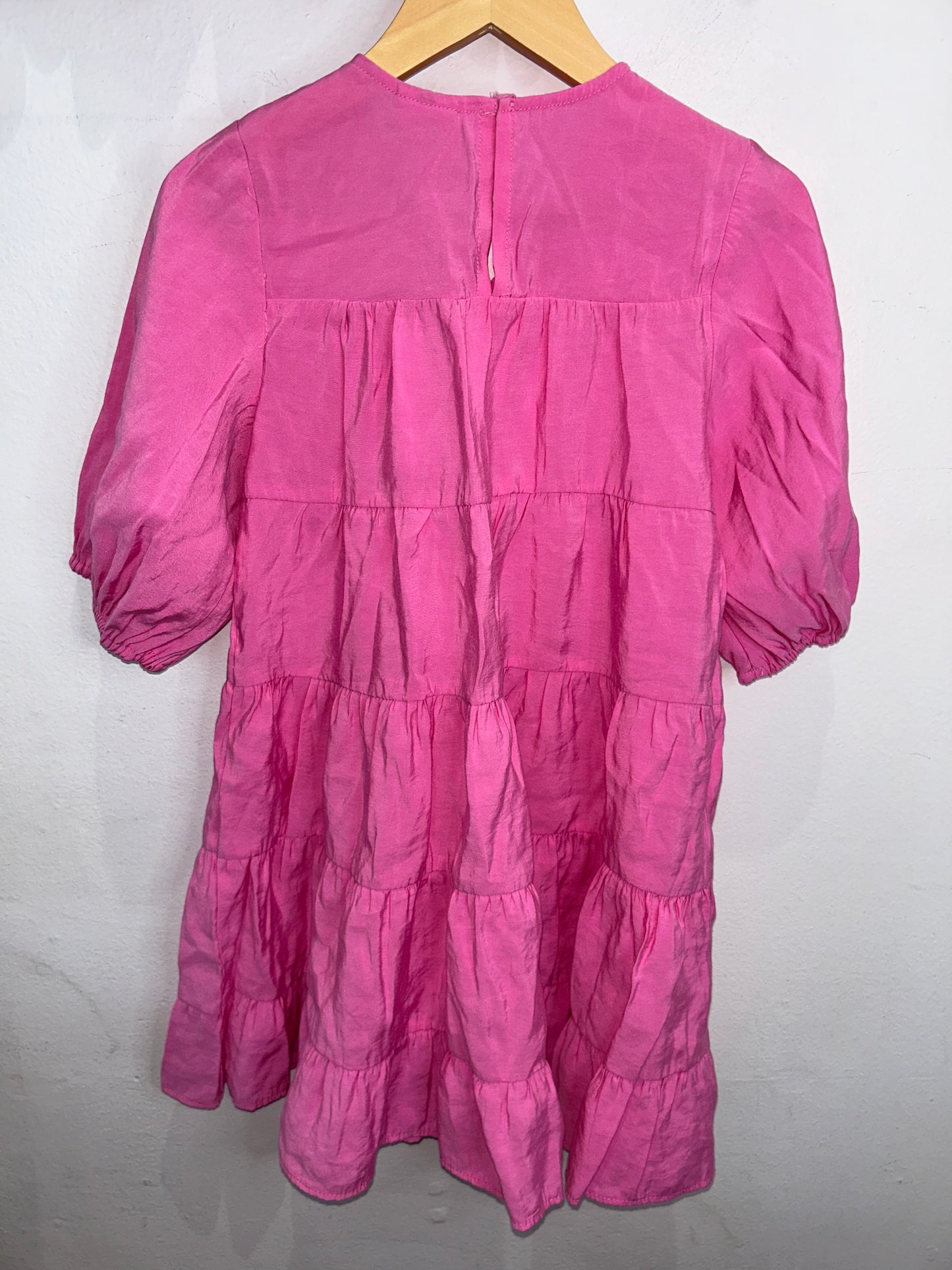 Pink tiered dress 7y
