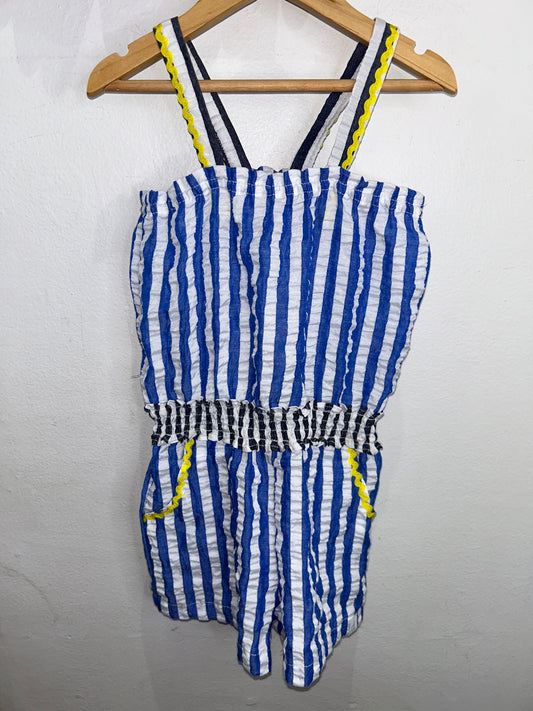 Deuxpardeux striped breezy romper 5y