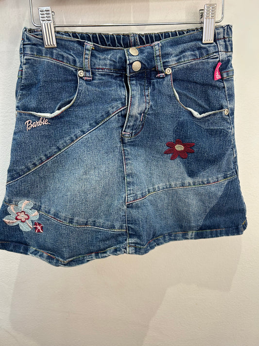 Denim barbie mini skirt 6y