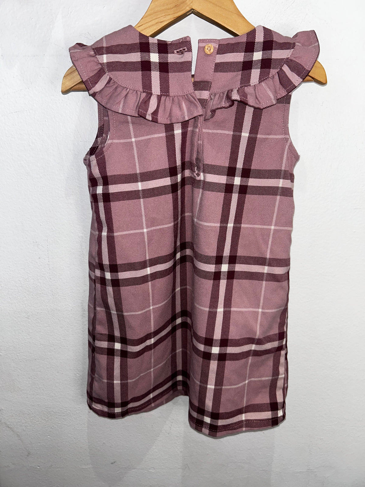 Purple plaid dress-18-24m
