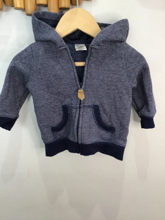 Sweatshirt stripey blue 3-6m
