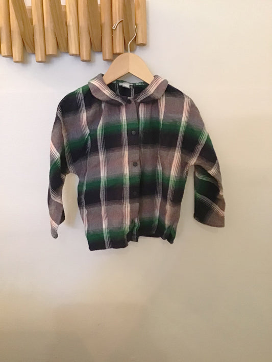 COS round collar flannel shirt 2-4y